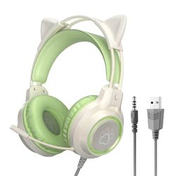 🔥 Gaming Headset with Removable Cat Ears –