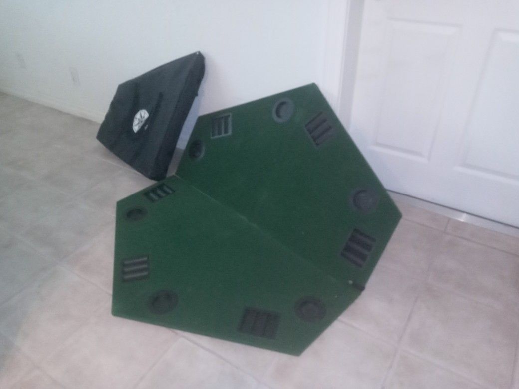 Poker Table Top. Fold Away with Carry Case