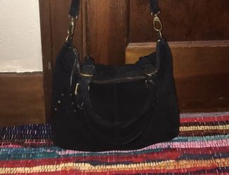 Suede Black Leather Purse - Brand New!