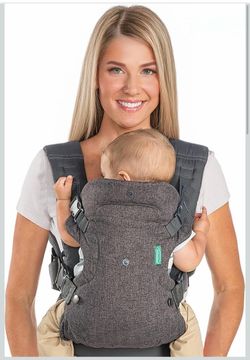 Infantino Flip 4-in-1 Convertible Baby Carrier, Adjustable, Gray