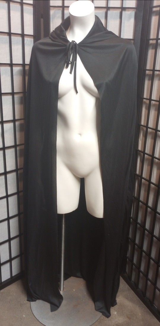 **NEW** Large/ Oversized Black Cloak/ Cape With Hood - Halloween/  Costume/ Cosplay/ Theater 