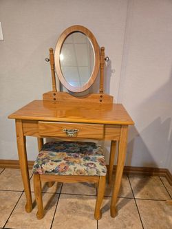 Vanity table with seat