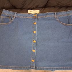 Agnes Orinda Plus Size Denim Mini