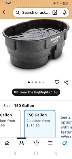 Rubbermaid 150 with drain