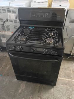 GE black gas stove