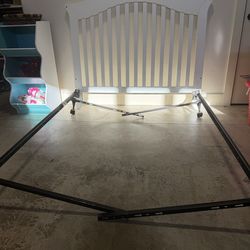 White Twin Bed Headboard With Metal Frame