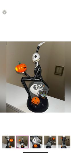 Disneyland Jack Skellington Popcorn Bucket With Lanyard