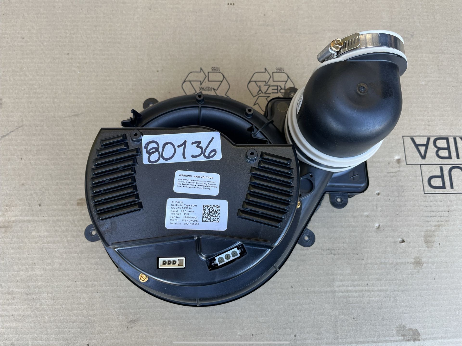 Bryant/Carrier Furnace Blower HR46GH001 OEM Inducer Motor NEW #80136