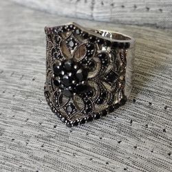 Black Onyx Ring (Sterling Silver, .925)