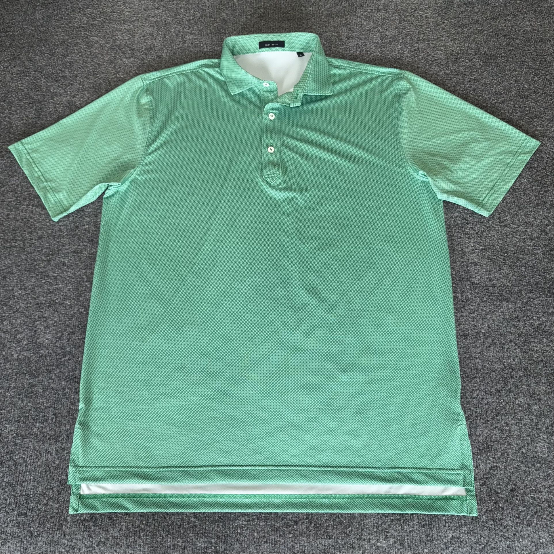 Turtleson Golf Polo Shirt Performance Stretch Athletic Fit Green Large