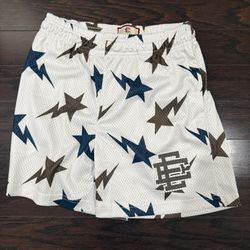 White EricEmanuel X Bape Short