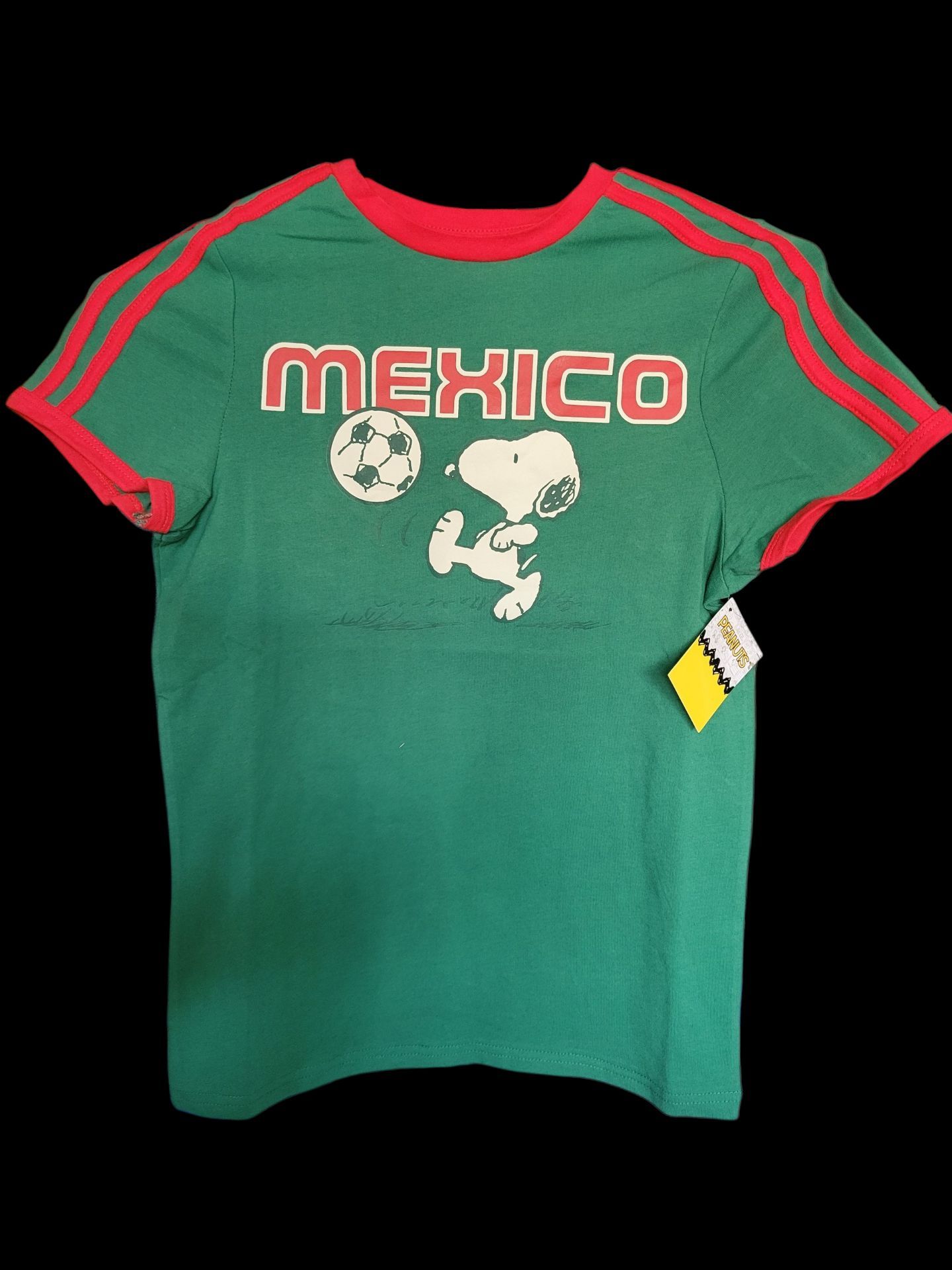 Peanuts Green Mexico Snoopy Soccer Graphic Tee