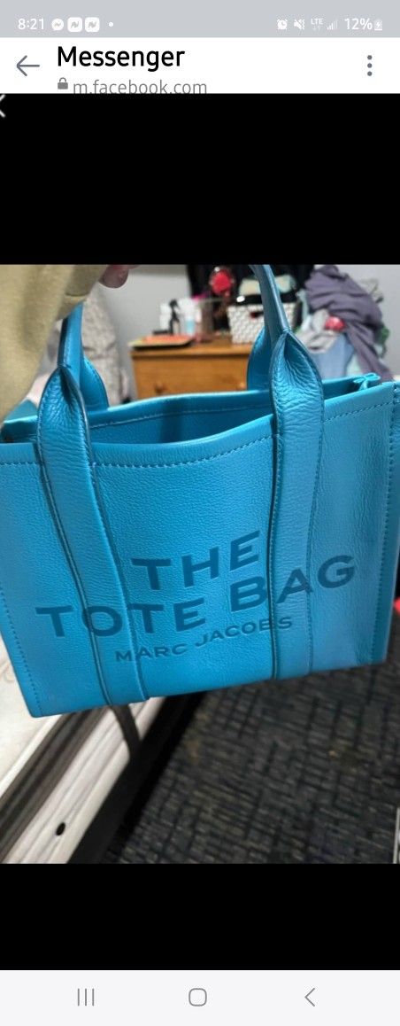 Authentic Marc Jacobs Gently Used Leather Tote Bag Medium Size