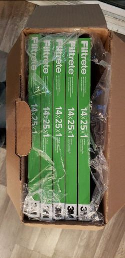 5x Central Air Filters 14 X 25 X 1 (3M Filtrete)