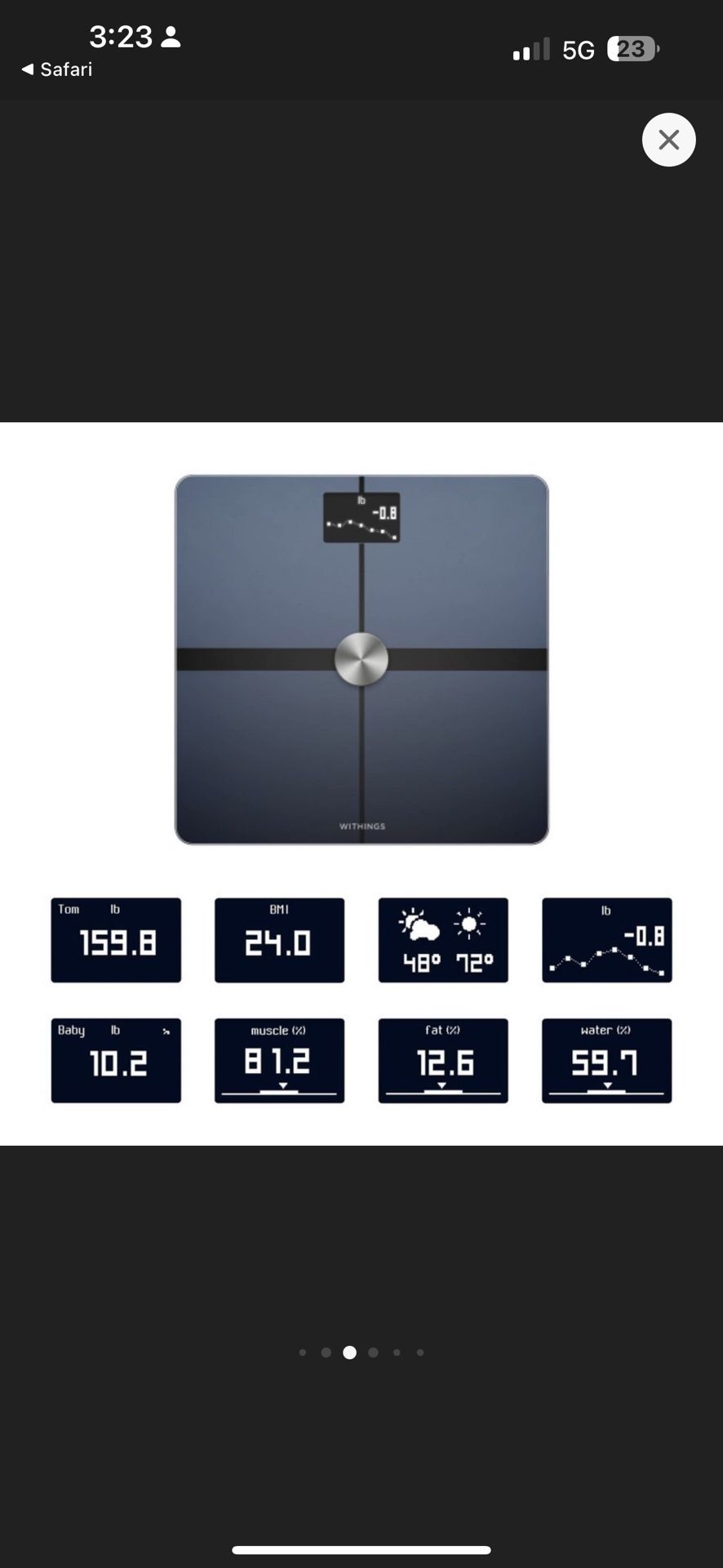 Body+ Smart Scale Black - Withings