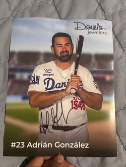 Adrian Gonzalez autographed photo
