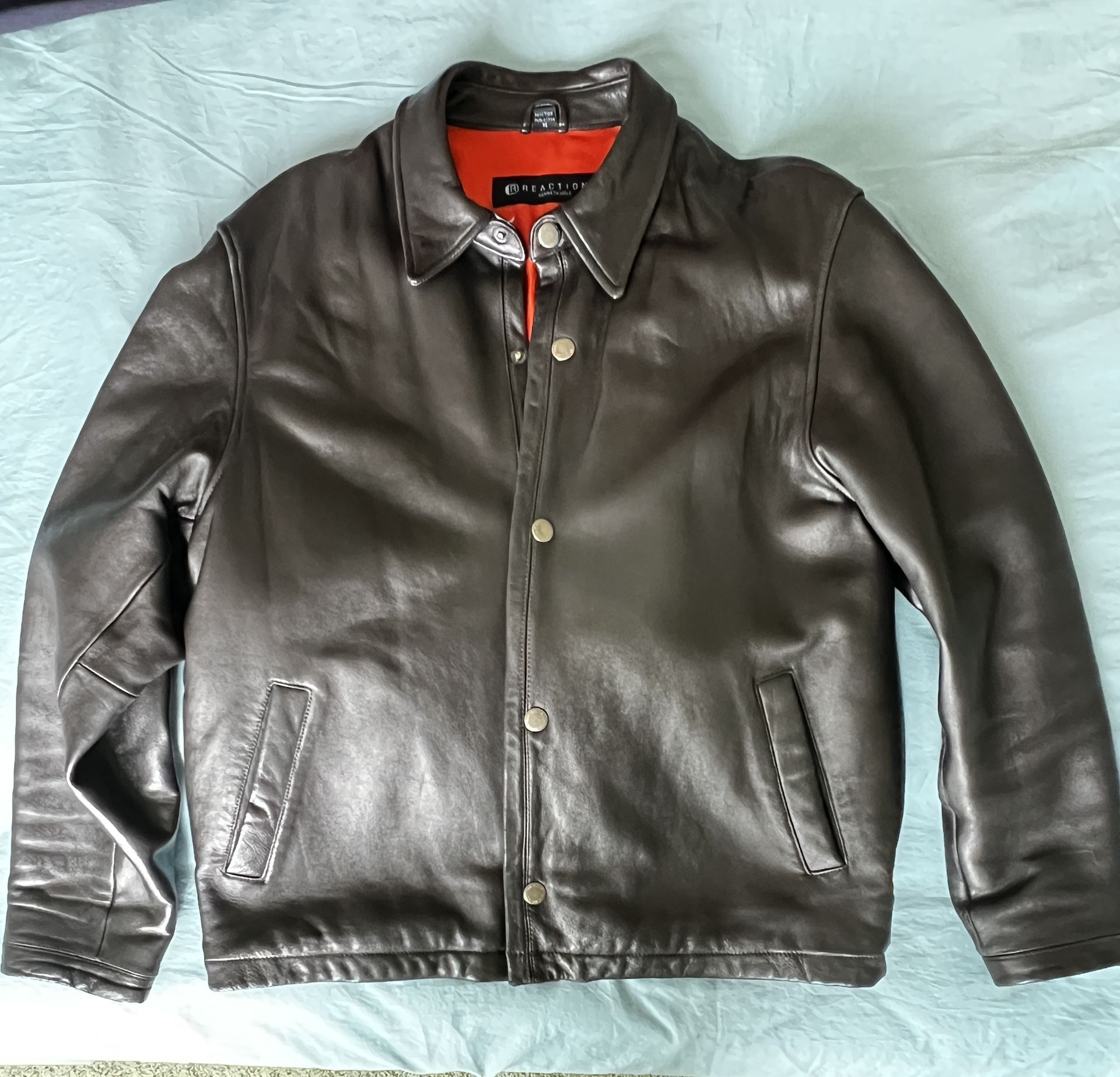 Kenneth Cole Reaction Men’s Leather Jacket Size M