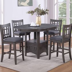 Gray Counter Height Dining Table Set