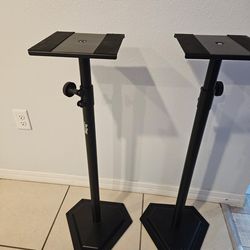 Onstage hex-base monitor stands pair