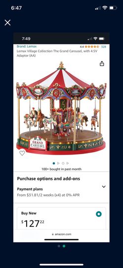 Lemax Village Collection The Grand Carousel, with 4.5V Adaptor (AA)