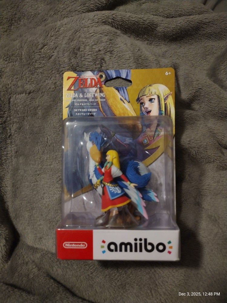 Zelda And Loftwing Amiibo Sealed