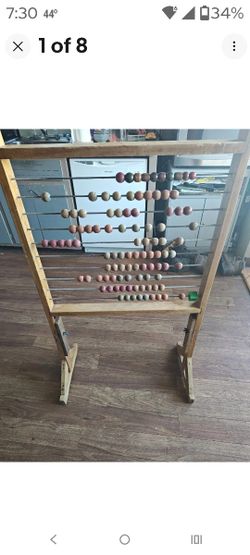 Abacus Milton Bradley Standing Wooden