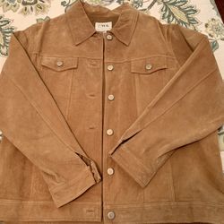 NEW CWS Tan Suede Leather Jacket 