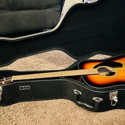 Fender guitar and case