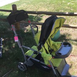 Stroller With Seating And Standing Area. 