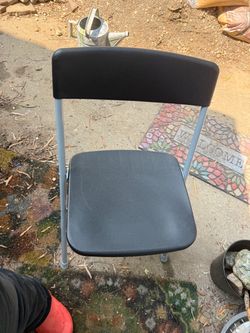 Black Padded Folding Chair
