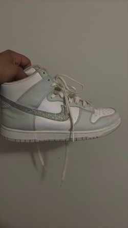 Nike Dunk High White Silver Glitter Sneaker