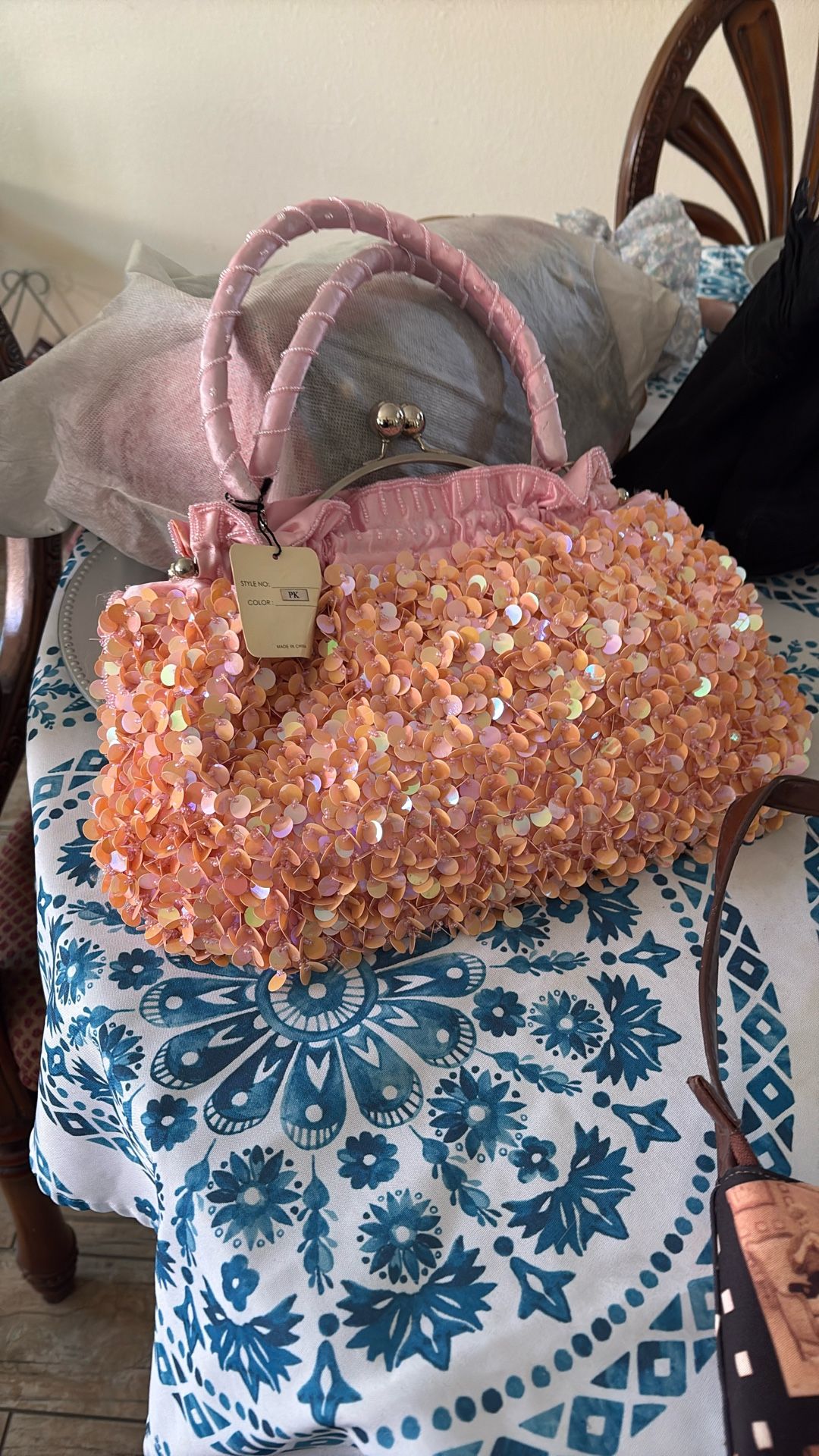Pink Sequin Purse
