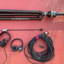 4 PC Audio Speaker Stand Mic Long XLR Cables