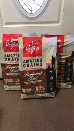 Pet Do g Food Bundle 3 Bags Amazing Grain Regional Red  22.5 lbs Each