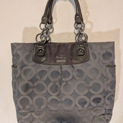 Coach Signature Bag In Gray