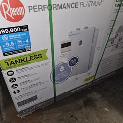 Rheem water heater 200k btu 9.5 gpm 4 bathrooms 199000 bru 12 years warranty $1350