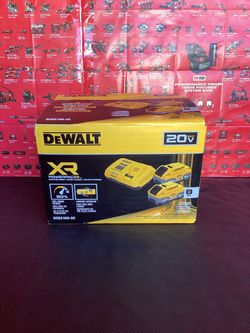 DEWALT 20V MAX XR LITHIUM -ION BATTERY AND CHARGER KIT WITH (2) POWERPACK 8.0 AH BATTERIES AND CHARGER