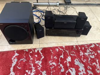 Sony Surround Sound Speakers Receiver And Subwoofer
