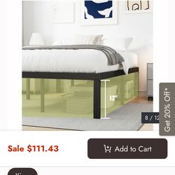 King metal bed frame