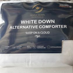 Maple Down Alternative Comforter King Size White In Color