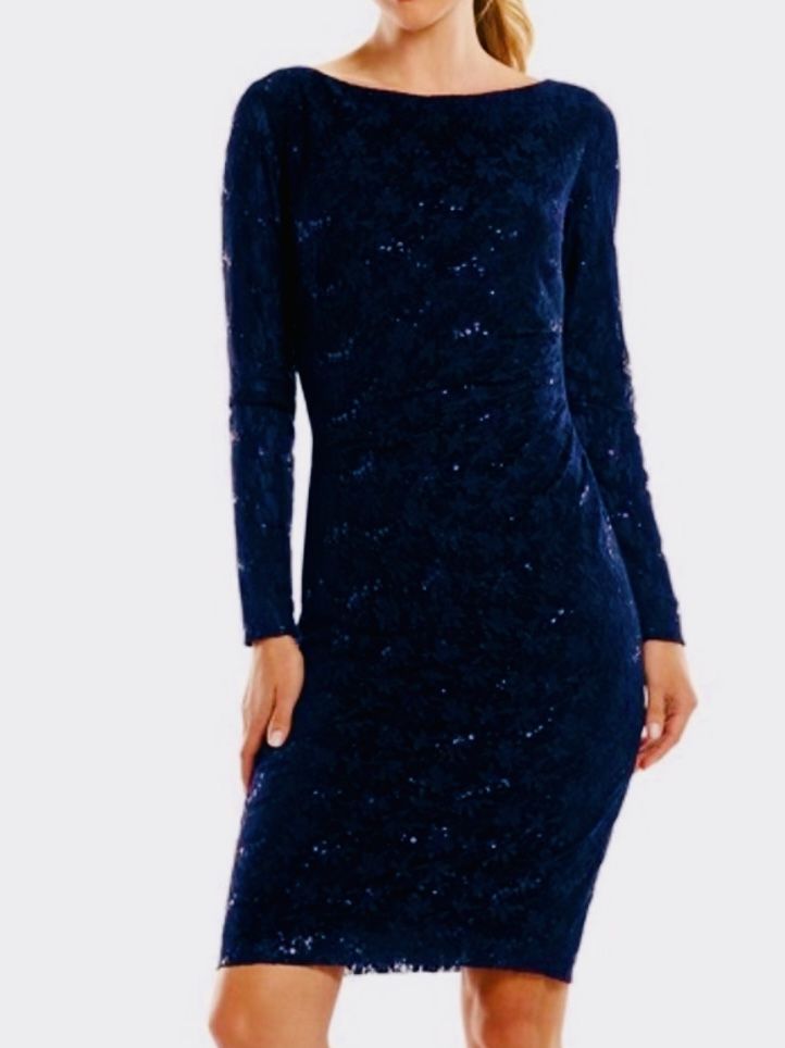 Chaps Womens Lace Sheath Sequin Cocktail Dress with sequins. Size 12. Never worn. Brand new.