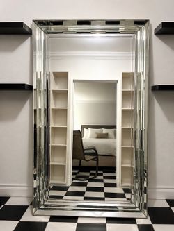 Large glass mirror