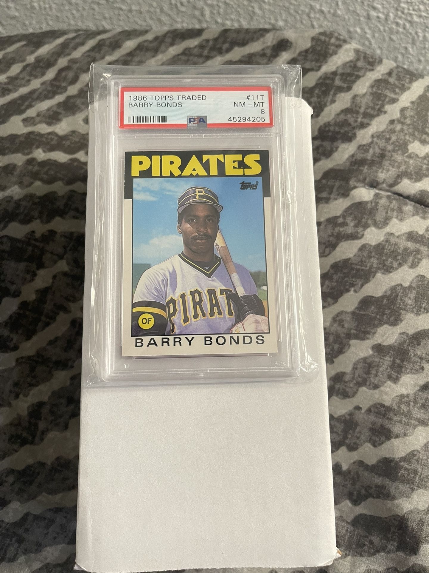 Barry Bonds Rookie Baseball Card PSA 8