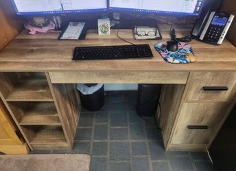 Wooden Desk with Storage