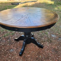 Vintage Solid Wood Round Farm House Style Table 
