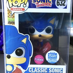 Funko Pop Classic Sonic 632 Flocked Funko Exclusive 