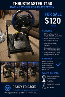 Thrustmaster T150 Racing Wheel + Stand (PC/PS5/PS4/PS3)