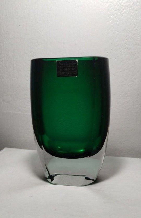 BLOCK CRYSTAL + SAN  CARLOS COLLECTION VASE 6.3"×4.2" - M49