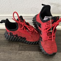 Adidas Kids Boys Size 11 Kaptir 3.0 Lace Up Sneakers Shoes Casual - Black/Scarlet