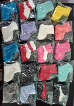 Baby Socks Hand Knitting  Foot Warmers Size  0  -9month